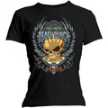 Schwarz - Front - Five Finger Death Punch - "Trouble" T-Shirt für Damen