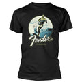 Schwarz - Front - Fender - T-Shirt für Herren-Damen Unisex