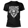 Schwarz-Weiß - Front - Asking Alexandria - "Skull Shield" T-Shirt für Herren-Damen Unisex