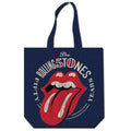 Marineblau-Rot-Weiß - Front - The Rolling Stones - Tragetasche "50th Anniversary", Rückseitiger Aufdruck, Baumwolle