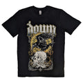 Schwarz - Front - Down - "Swamp Skull" T-Shirt für Herren-Damen Unisex