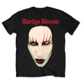 Schwarz - Front - Marilyn Manson - "Red Lips" T-Shirt für Herren-Damen Unisex