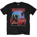 Schwarz - Front - Rush - "Moving Pictures Tour" T-Shirt für Herren-Damen Unisex