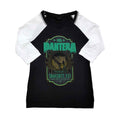 Schwarz-Weiß - Front - Pantera - "Snakebite XXX" T-Shirt für Damen  Raglanärmel