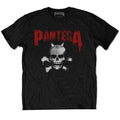 Schwarz - Front - Pantera - "Horned Skull" T-Shirt Rückseitiger Aufdruck für Herren-Damen Unisex