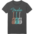 Anthrazit - Front - Fender - T-Shirt für Herren-Damen Unisex