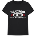 Schwarz - Front - Deadpool - "Merc With A Mouth" T-Shirt für Herren-Damen Unisex