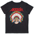 Schwarz - Front - Anthrax - "War Dance" T-Shirt für Kinder