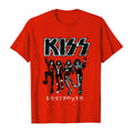Rot - Front - Kiss - "Destroyer" T-Shirt für Herren-Damen Unisex