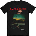 Schwarz - Front - Alice Cooper - "Road" T-Shirt Rückseitiger Aufdruck für Herren-Damen Unisex
