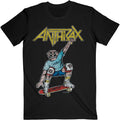 Schwarz - Front - Anthrax - "Spreading Skater Notman" T-Shirt Rückseitiger Aufdruck für Herren-Damen Unisex