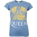 Blau meliert - Front - Queen - "Classic" T-Shirt für Damen