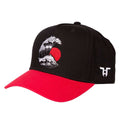 Schwarz-Rot-Weiß - Back - Tokyo Time - "Kanagawa" Baseball-Mütze für Herren-Damen Unisex