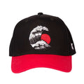Schwarz-Rot-Weiß - Front - Tokyo Time - "Kanagawa" Baseball-Mütze für Herren-Damen Unisex