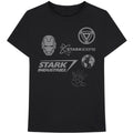 Schwarz - Front - Iron Man - "Stark Expo" T-Shirt für Herren-Damen Unisex