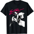 Schwarz - Front - Elton John - T-Shirt Rückseitiger Aufdruck für Herren-Damen Unisex