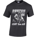 Grau meliert - Front - Cliff Burton - T-Shirt für Herren-Damen Unisex