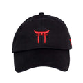 Schwarz-Rot - Front - Tokyo Time - "Temple" Baseball-Mütze für Herren-Damen Unisex