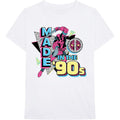 Weiß - Front - Deadpool - "Made In The 90s" T-Shirt für Herren-Damen Unisex