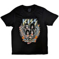 Schwarz - Front - Kiss - "End Of The Road Wings" T-Shirt für Herren-Damen Unisex