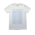 Weiß-Blau - Front - Joy Division - "Unknown Pleasures" T-Shirt für Herren-Damen Unisex