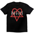 Schwarz - Front - Him - "Heartagram" T-Shirt für Herren-Damen Unisex
