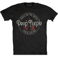 Schwarz - Front - Deep Purple - "Smoke" T-Shirt für Herren-Damen Unisex