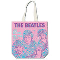 Weiß-Pink-Blau - Front - The Beatles - Tragetasche "Lady Madonna", Rückseitiger Aufdruck, Baumwolle
