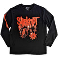 Schwarz-Rot - Front - Slipknot - "The End So Far Tribal" T-Shirt Rückseitiger Aufdruck für Herren-Damen Unisex  Langärmlig