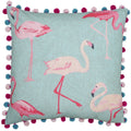 Blau - Front - Riva Home Flamingo Zierkissen Hülle