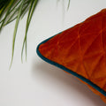 Orange-Teal - Lifestyle - Riva Home Quartz Zierkissenbezug mit Geometrie Rautenmuster