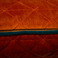 Orange-Teal - Close up - Riva Home Quartz Zierkissenbezug mit Geometrie Rautenmuster
