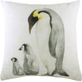 Naturweiß-Schwarz-Grau - Front - Evans Lichfield Penguin Family Zierkissenhülle