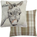 Braun-Naturweiß-Grau - Back - Evans Lichfield Watercolour Donkey Zierkissenbezug