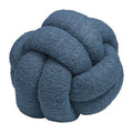 Blau - Front - Furn - Verknotet - Kissen "Boucle", Fleece