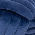 Marineblau - Back - Furn - Türstopper, Samt, Verknotet