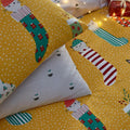 Ocker - Side - Furn - Bettwäsche-Set "Meowy", weihnachtliches Design