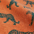 Orange-Blau - Back - Furn - Handtuch, Jacquard, Leopard