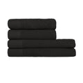 Schwarz - Front - Furn - Handtuch Ballen Set, Baumwolle, Strukturiert 6er-Pack