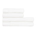 Weiß - Front - Furn - Handtuch Ballen Set, Baumwolle, Strukturiert 4er-Pack