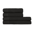 Schwarz - Front - Furn - Handtuch Ballen Set, Baumwolle, Strukturiert 4er-Pack