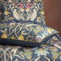 Marineblau - Back - EW by Edinburgh Weavers - Floral - Kopfkissenbezug 50 x 75cm "Songbird Traditional" 2er-Pack