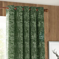 Smaragd - Back - Furn - Ösenvorhänge "Winter Woods", Chenille, Tiere