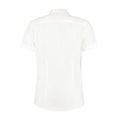 Weiß - Back - Kustom Kit - "Workforce" Bluse für Damen kurzärmlig