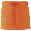 Orange - Front - Premier Damen Schürze mit 3 Taschen bunt