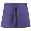 Violett - Front - Premier Damen Schürze mit 3 Taschen bunt