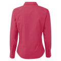 Hot Pink - Back - Premier Damen Popeline Bluse - Arbeitshemd, langärmlig