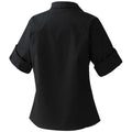 Schwarz - Back - Premier Damen Bluse Roll Sleeve