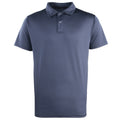 Marineblau - Front - Premier Unisex Polo-Shirt Coolchecker