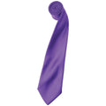 Kräftiges Violett - Front - Premier Herren Satin-Krawatte, unifarben